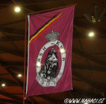 Výzdoba na výstavě - vlajky Belgického královského kennel clubu